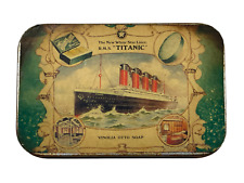 Titanic Memorabilia Tin Container Storage Titanic White Star Line Ship Replica picture