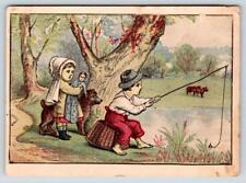 BALTIMORE MD*AHRENS*TEA COFFEE GROCERIES*RICHMOND & BIDDLE*FISHING CHILDREN picture