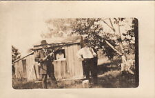 RPPC Postcard Man Holding Rifle in Woods c. 1920s picture