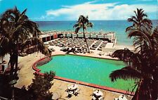 Miami Beach FL Florida The Crown Hotel Pool Churchill Suites Vtg Postcard B14 picture