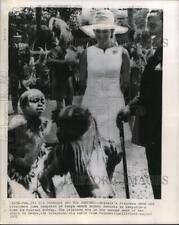 1971 Press Photo British Princess Anne & Kenyan President Kenyatta watch dancers picture