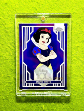 SNOW WHITE Disney 100 PURPLE REFRACTOR # /299 SP CARD 2023 Topps Chrome  LORCANA picture