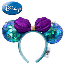 Disney*Parks Little Mermaid Ariel Purple Mickey Mouse Minnie Ears Headband picture