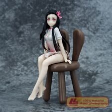 Anime Demon Slayer Kamado Nezuko Sitting on Chair Figure Action Statue Toy Gift picture