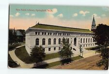 Old Vintage Postcard New Public Library Springfield MA picture