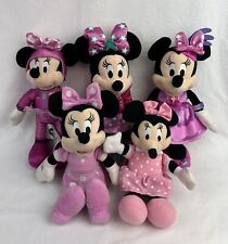 Disney Minnie Mouse 5 Classic Disney World Plush Stuffed Animal Toy Lot 10” 8.5” picture
