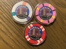 Lot of 3 Chips from Harrah's in Shreveport, LA - Hotel - $1, $2.50, $5 picture