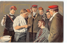 Heidelberg Mensur Fencing School~Wounded/Bloody Student Antiq Postcard German N3 picture