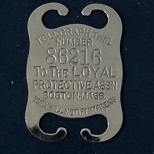 Brotherhood Accident Co Metal Telegraph Identification Tag c1900 picture