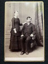 Keokuk Iowa IA Handsome Couple Antique Cabinet Photo picture