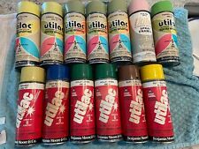 13 VTG Paper Label Benjamin Moore Utilac Spray Paint Cans 1970s 1980s Colors picture