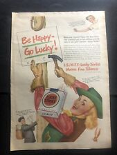 1950’s Lucky Strike Cigarettes Blonde Cowgirl Magazine Print Ad picture
