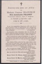 1902 Mémento Mrs. Joannes BLANCHON born Antoinette FRAPET- Sainte-Foy-lès-Lyon. picture