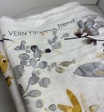 Vern Yip Trend Floral Grey Gold Upholstery / Drapery Fabric 5 Yards X 56” picture