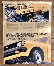 1981 Toyota Corolla Tercel Vintage Print Ad Original picture