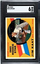 1960 TOPPS JIM KAAT ROOKIE #136 SGC 6 EX/NM picture