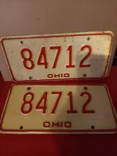 Vintage..Ohio License Plates..front/back...age unknown..garage find..nice shape picture