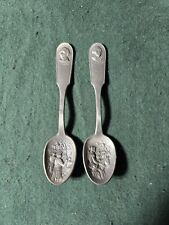 Franklin Mint Pewter Spoon George Washington & Francis Marion 6 1/2