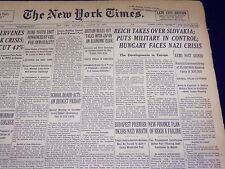 1939 AUGUST 19 NEW YORK TIMES - REICH TAKES OVER SLOVAKIA - NT 3144 picture