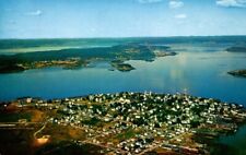 Lubec ME-Maine Aerial View Vintage Postcard picture