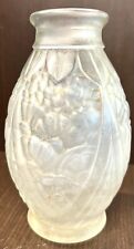 Rene Lalique Signed Frosted Glass Art Deco Vase picture