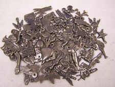 Milagro lot - 100 Assorted Antiqued/Aged Gray Mexican Milagros picture
