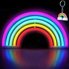Neon Rainbow Light, Cute Led Rainbow Neon Signs for Wall Decor, USB or Battery P picture
