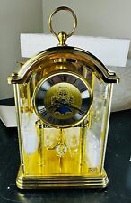 NEW Bulova Wayne Davis Leicester Brass Mantle Clock Germany -Very RARE # 742899 picture