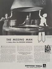 1943 Scott Tissue Fortune WW2 Print Ad Homefront Working Women War ScotTissue picture