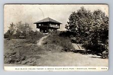 Nashville IN-Indiana, Old Block House Tower, Antique, Vintage c1940 Postcard picture
