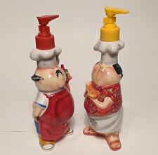Set of Master of the Grill Chef Ketchup & Mustard Dispensers by T Flickinger BBQ picture