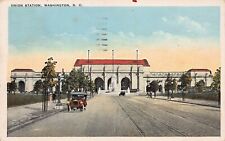 Washington DC Railway Railroad Train Station Depot Vtg Postcard W8 picture