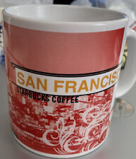 STARBUCKS 1999 San Francisco Oversize Coffee Mug Cup Cablecar Hills Golden Gate picture