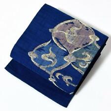 Nagoya Obi  Kimono Summer Drum Pattern Abstract With Silver Thread picture