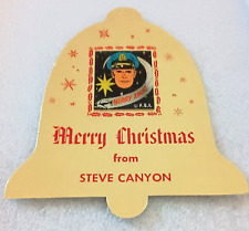 1950s Steve Canyon KFS 3D Comic Vari-Vue Flicker Christmas Ornament NOS New picture