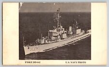 Postcard RPPC Ship - Fiske (DD-842) - US Navy Photo picture