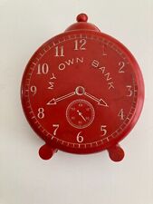 Vintage Red Plastic Coin Bank with Closure 