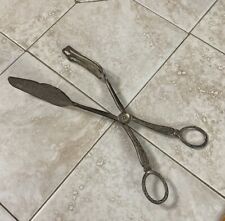 Vintage Silver Plate Serving Tongs picture