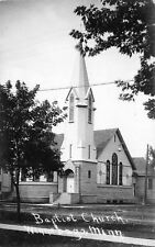 Winnebago Minnesota~Baptist Church~White Steeple c1920 Real Photo Postcard RPPC picture