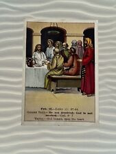 Vintage 1914 Bible  Picture Lesson Card Vol. 36 No.1 Christs Hatred Of Shams picture