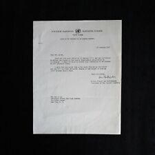 Rare 1957 HRH Prince Waithayakon Signed UN United Nations Letter Royal Document picture