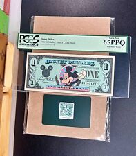 1990 $1 Disney Dollar **BIRTHDAY NOTE 01/03/1927** PCGS 65 PPQ - GEM UNC picture