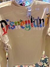 NEW 2024 DISNEYLAND CHARACTER LETTERS CREAM BEIGE SPIRIT JERSEY KIDS SIZE S, M picture