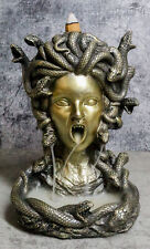 Greek Goddess Medusa with Snake Hairs Backflow Incense Cone Burner Figurine picture