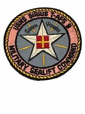 USNS Patch Sirius T-AFS 8 Military Sealift Command Embroidered Badge Vintage picture