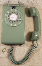 Nice Vintage Bell System Western Electric Wall Rotary Dial Telephone Phone Green picture