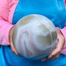 6.73LB Natural Beautiful Agate Ball Quartz Crysta Sphere Healing 1136 picture