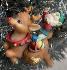 Vintage Enesco “Rudolph” Christmas Tree Ornament-1991-Festive-Holiday-Elf-Gifts picture