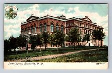 Bismarck ND- North Dakota, State Capitol, Antique, Vintage Souvenir Postcard picture