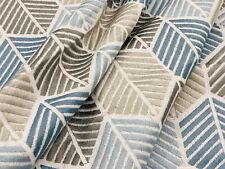 Kravet Blue White Grey Embroidered Geometric Uphol Fabric 3.65 yds 35802.1511 picture